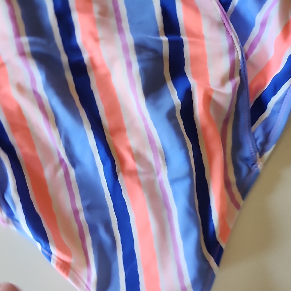 Striped Ruffle Swimsuit - Picture 6 of 7